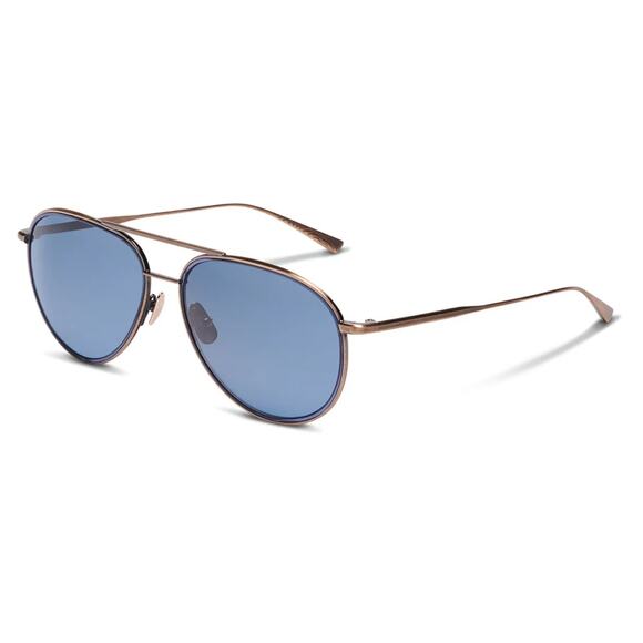 Salt. Unisex Antique Gold Indigo Blue Columbia 59 Sunglasses - Picture 1 of 8